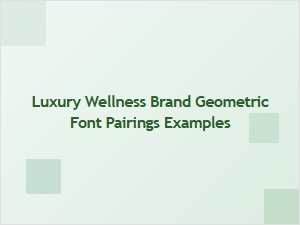Modern Luxury Wellness Brand Font Pairings