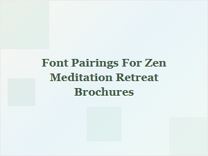 Serene Scripts for Zen Retreat Brochures