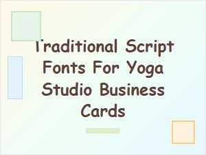 Graceful Scripts for Yoga Studio Business Cards